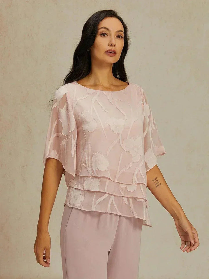 Chiffon Floral Layered Blouse