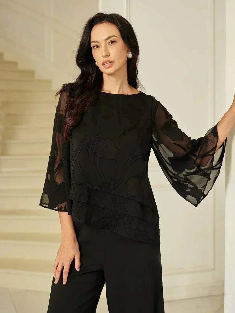 Chiffon Floral Layered Blouse