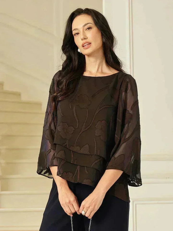 Chiffon Floral Layered Blouse