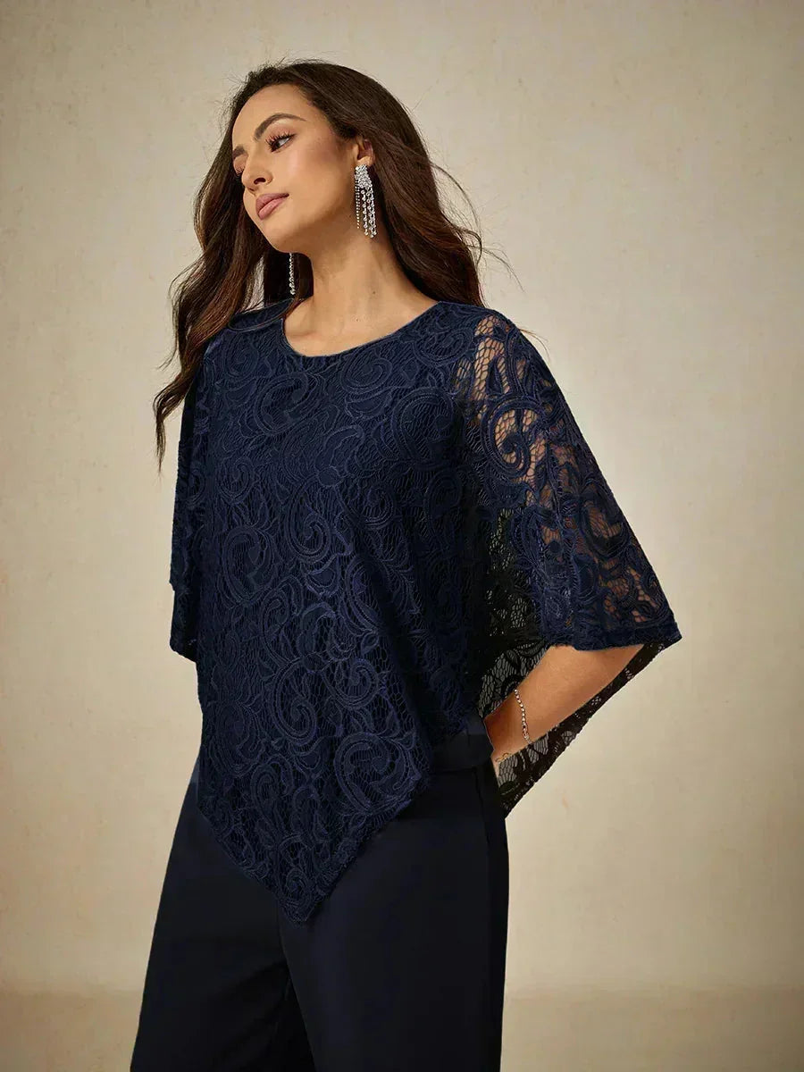 Elegant Lace Batwing Sleeve Top