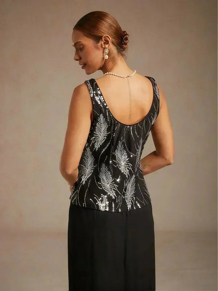 Elegant Mandarin Collar Jacket And Pants 3 Piece Sets
