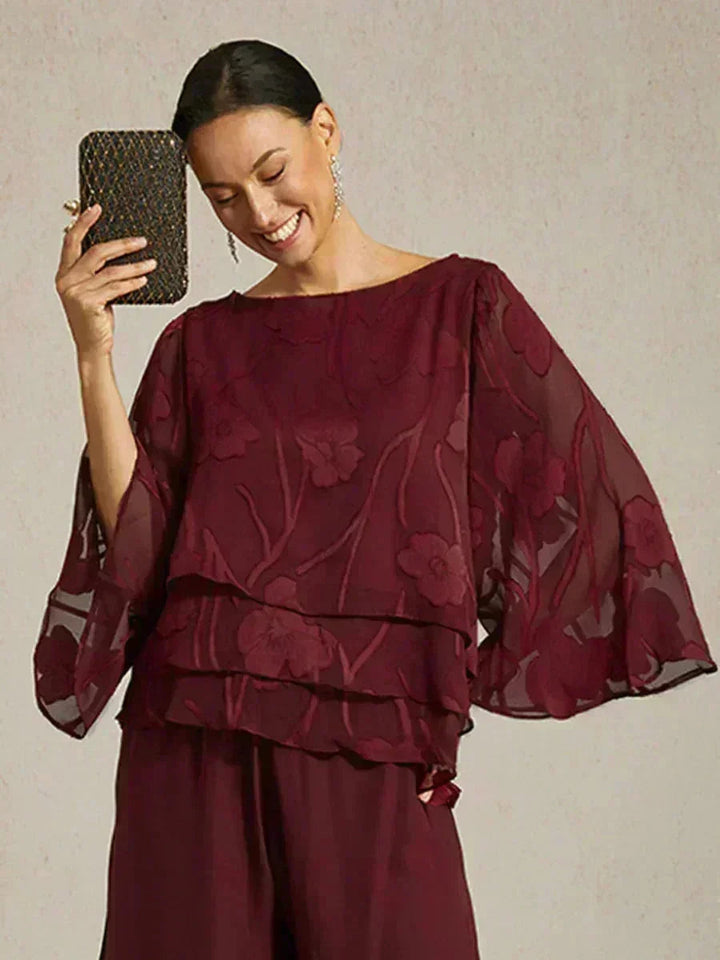 Chiffon Floral Layered Blouse