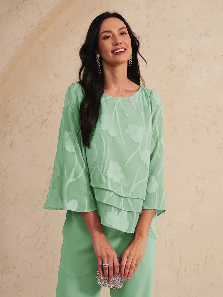 Chiffon Floral Layered Blouse