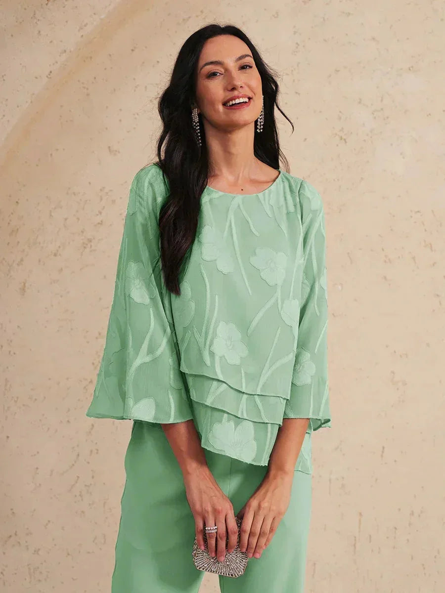 Chiffon Floral Layered Blouse