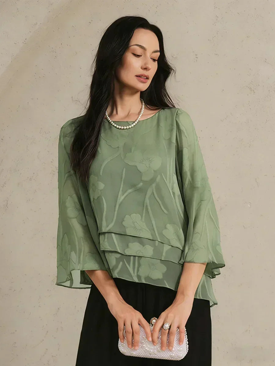 Chiffon Floral Layered Blouse