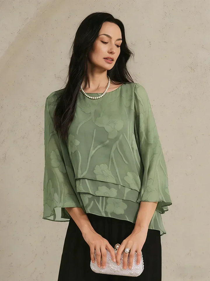 Chiffon Floral Layered Blouse
