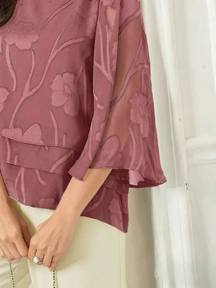 Chiffon Floral Layered Blouse