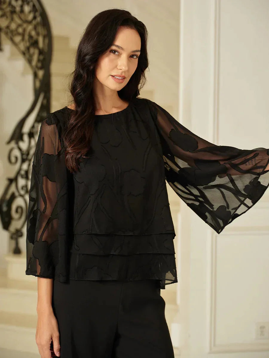 Chiffon Floral Layered Blouse