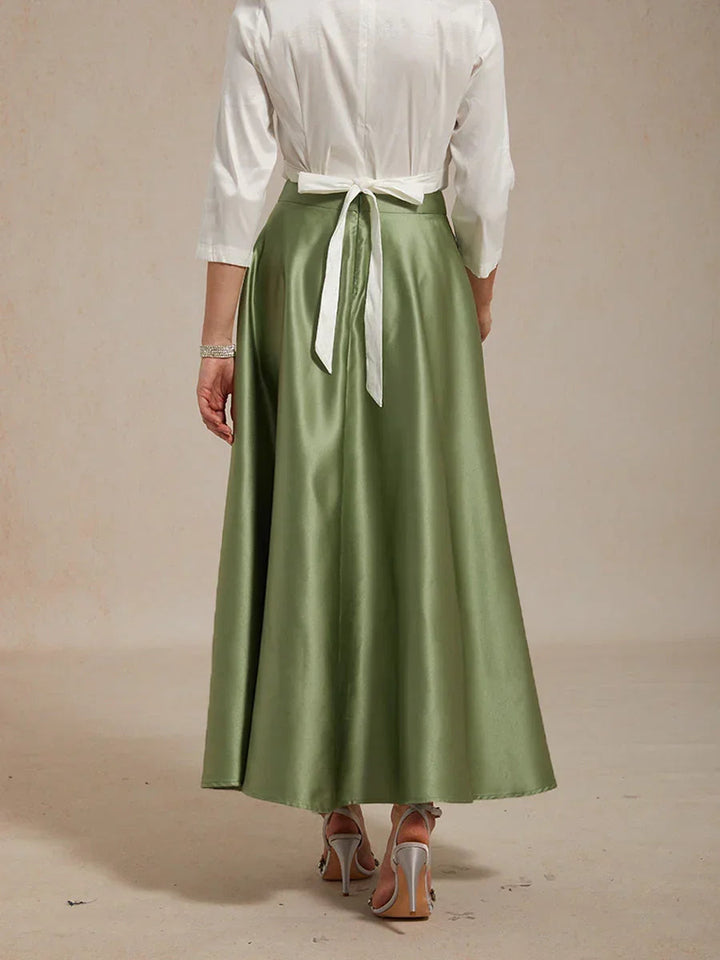 Formal Satin A-Line Ballgown Skirt and Tops Set