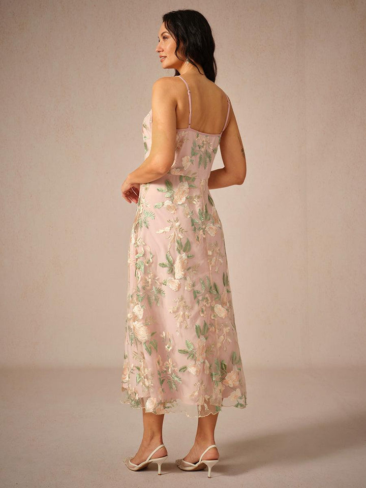 Embroidered Lace Chiffon Dress Set