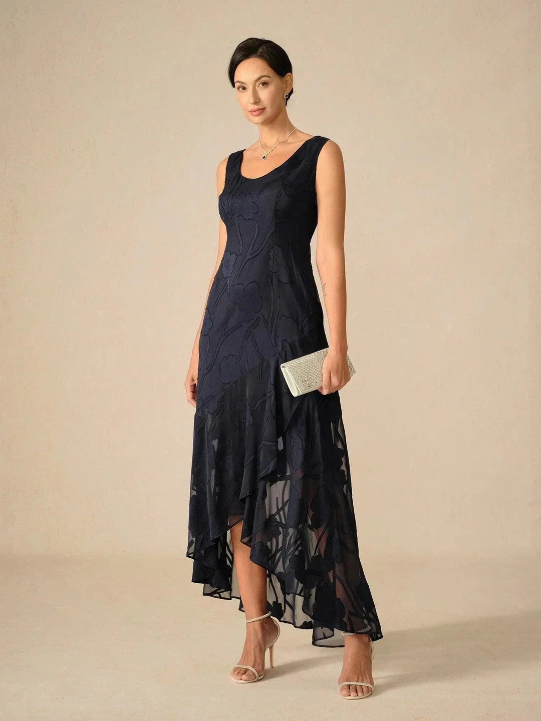 Floral Chiffon Dress With Jacket