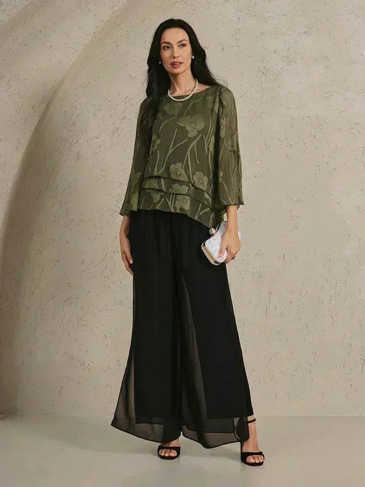 Chiffon Floral Layered Blouse
