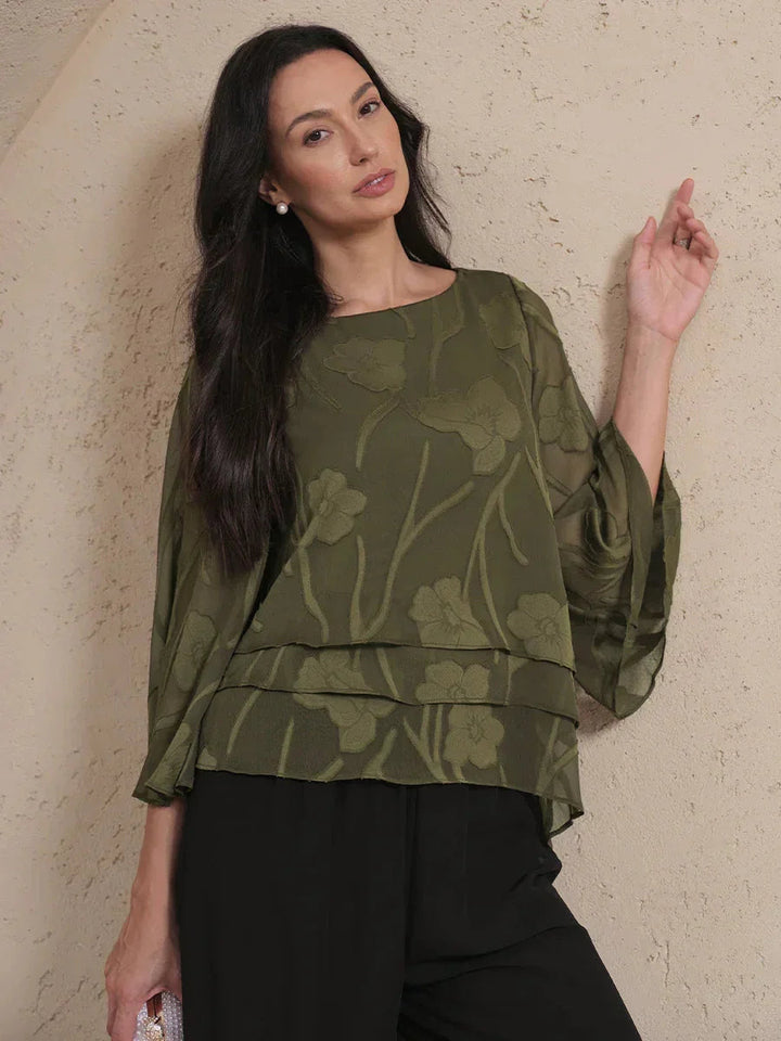 Chiffon Floral Layered Blouse