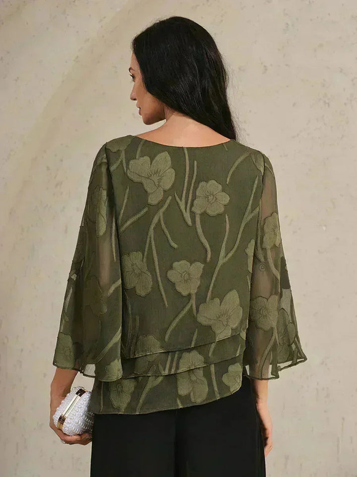 Chiffon Floral Layered Blouse
