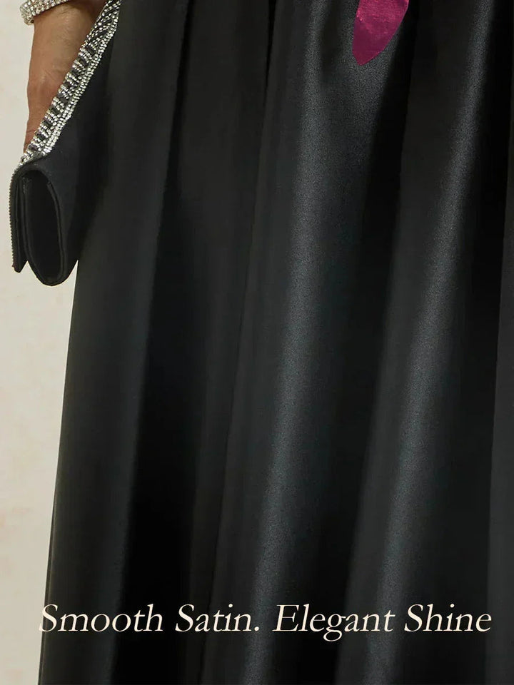Formal Satin A-Line Ballgown Skirt with Pockets