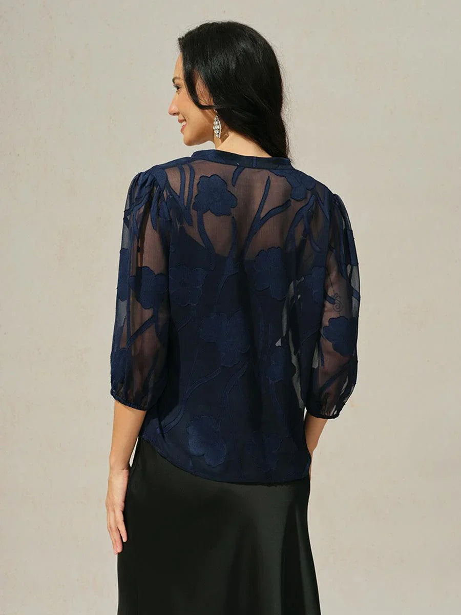 Floral Chiffon Shirt Set