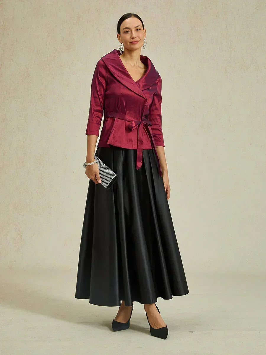 Formal Satin A-Line Ballgown Skirt with Pockets