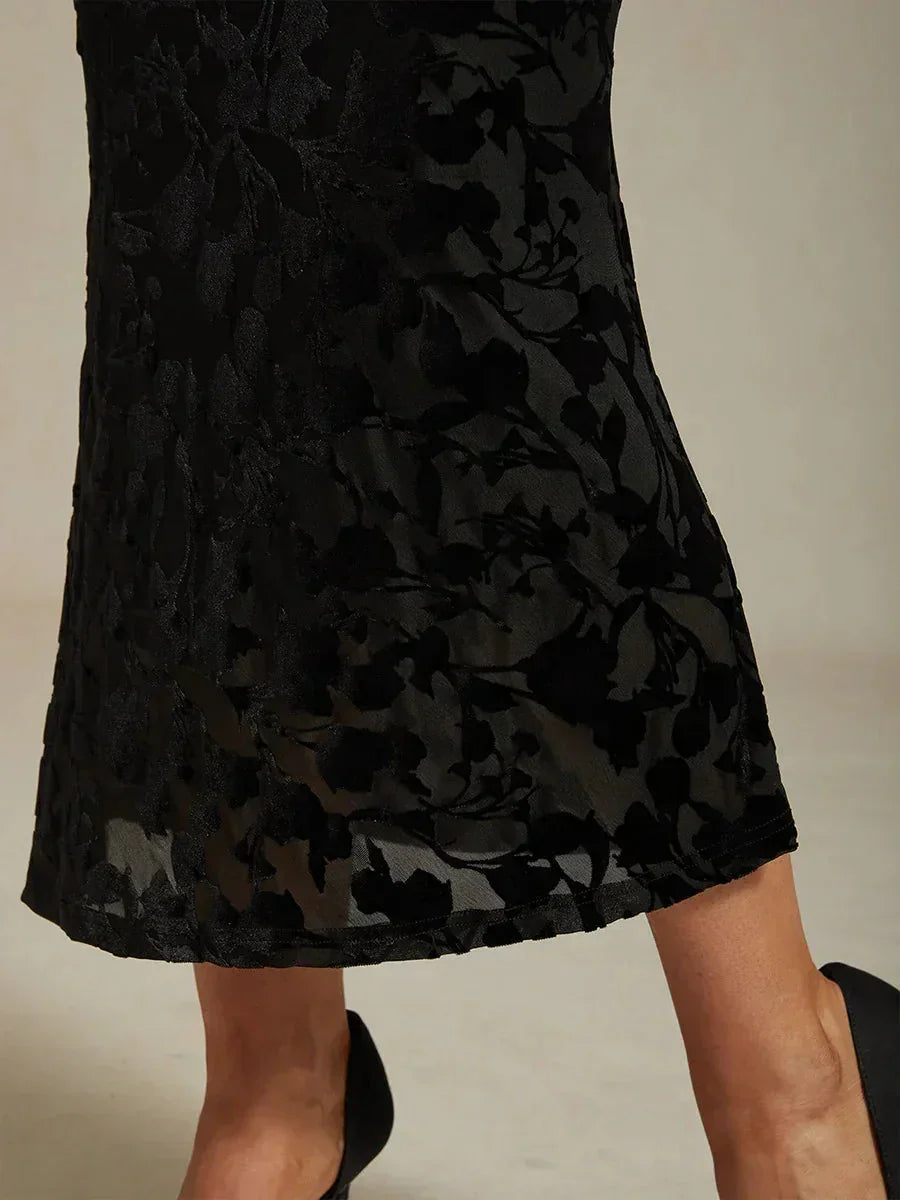 Long Floral Skirt with Fishtail