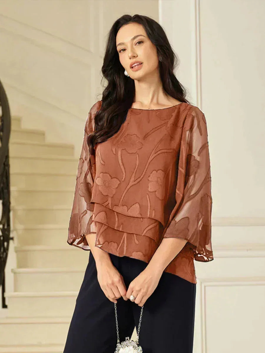 Chiffon Floral Layered Blouse