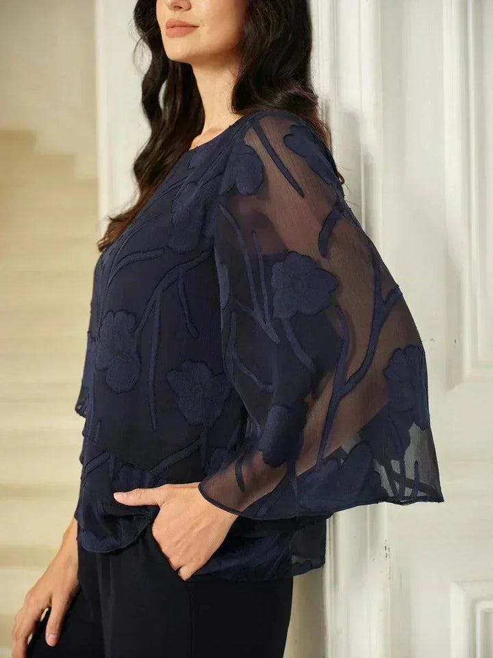 Chiffon Floral Layered Blouse