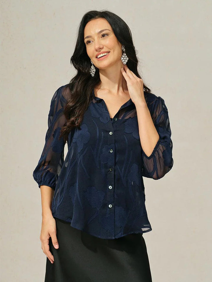Floral Chiffon Shirt Set