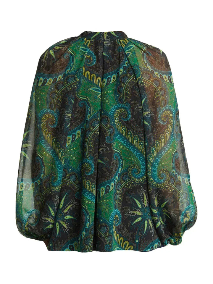 Elegant Boho Chiffon Ruffle Sleeve Blouse
