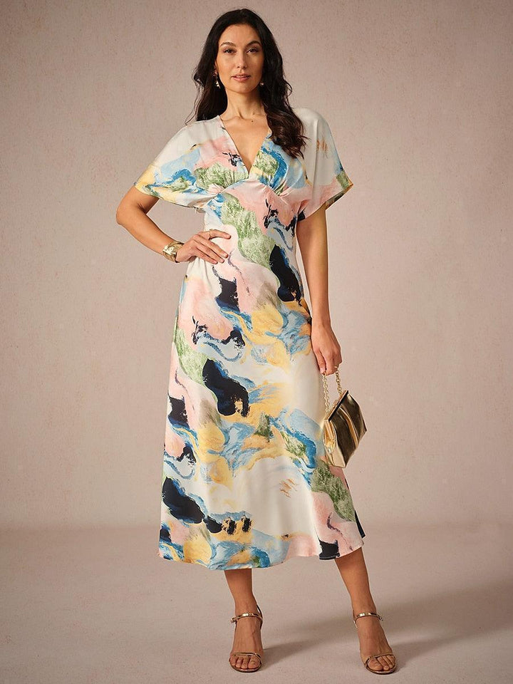 Satin Boho Maxi Dress