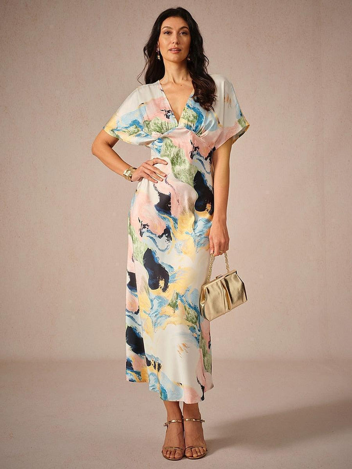 Satin Boho Maxi Dress