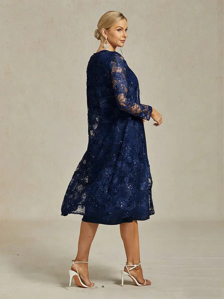 Vintage Sequin Embroidered Jacket Dress