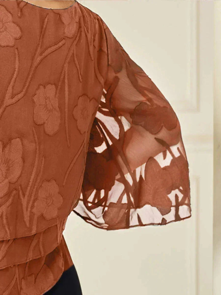 Chiffon Floral Layered Blouse