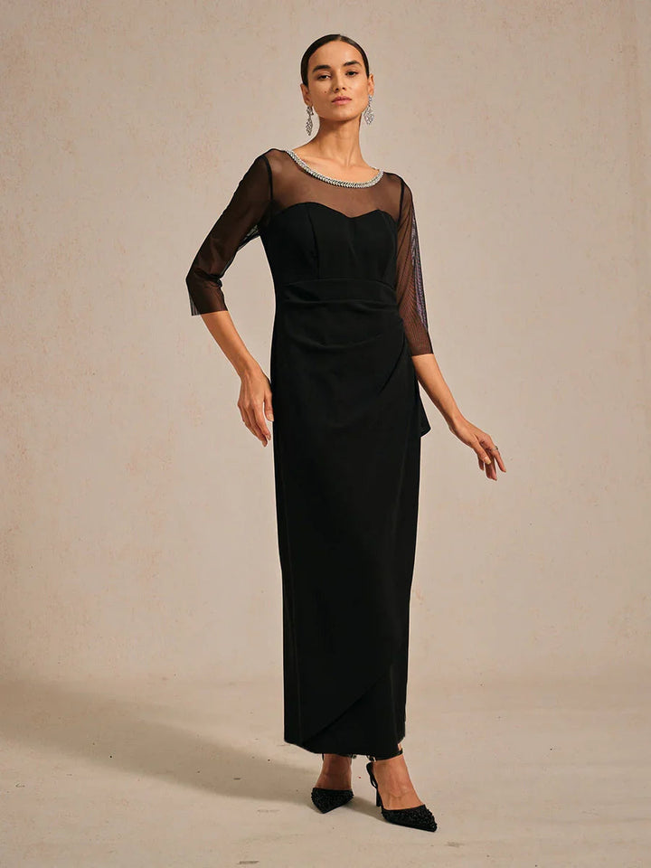 Cold Shoulder Glitter Metallic Knit Dress
