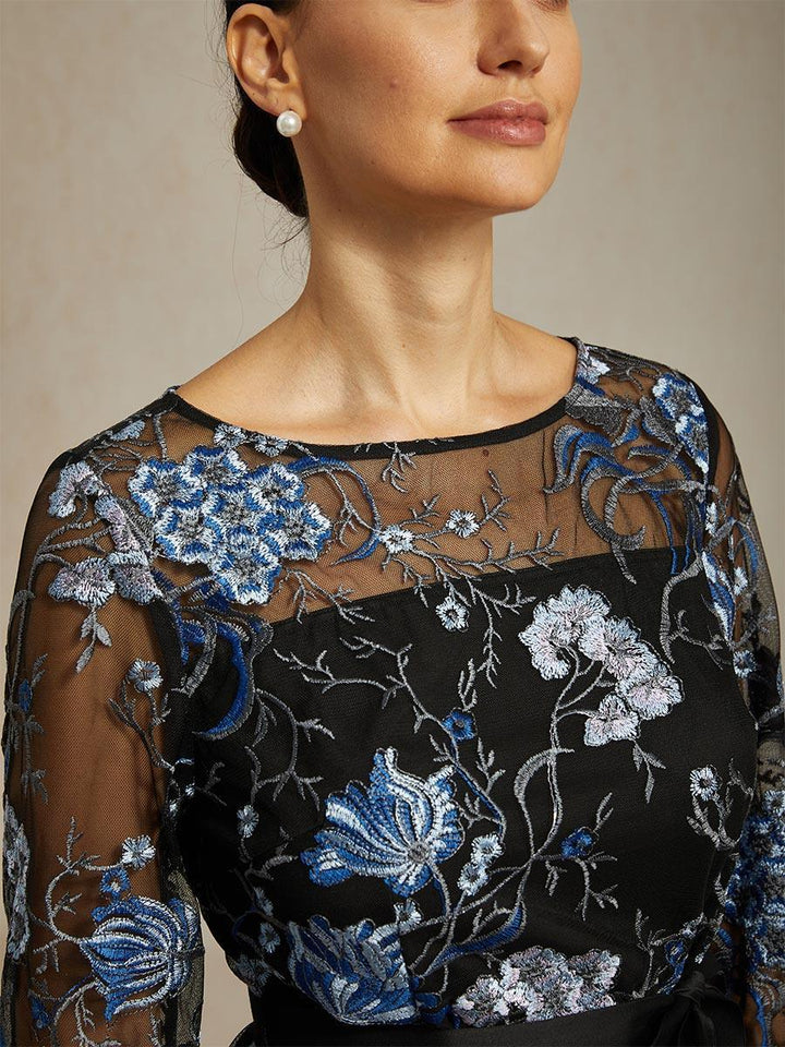 Elegant Embroidered Floral Pant Suits