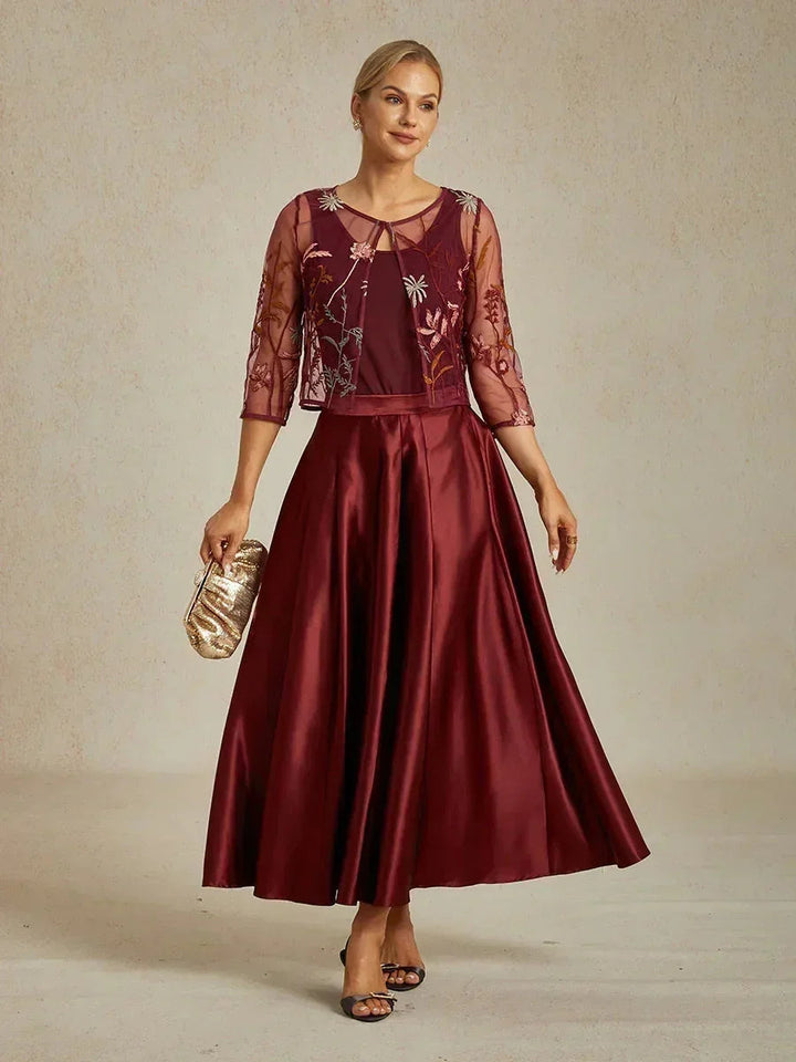 Formal Satin A-Line Ballgown Skirt with Pockets