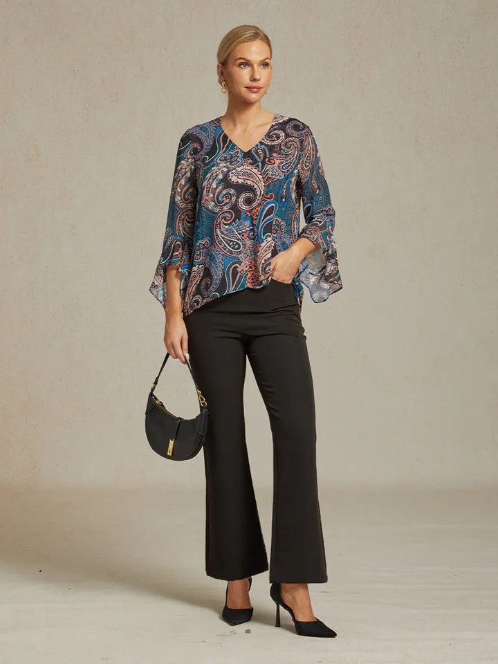 High Stretch Bootcut Pants with Slimming Leg Shape and Mid Rise with Pockets