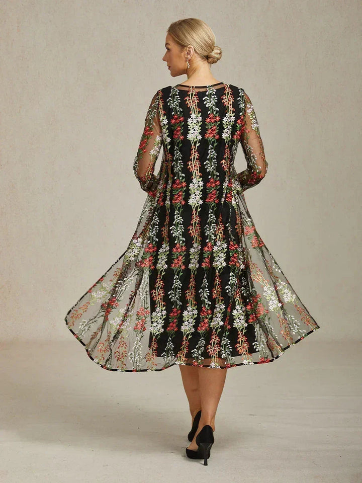 Vintage Sequin Embroidered Jacket Dress