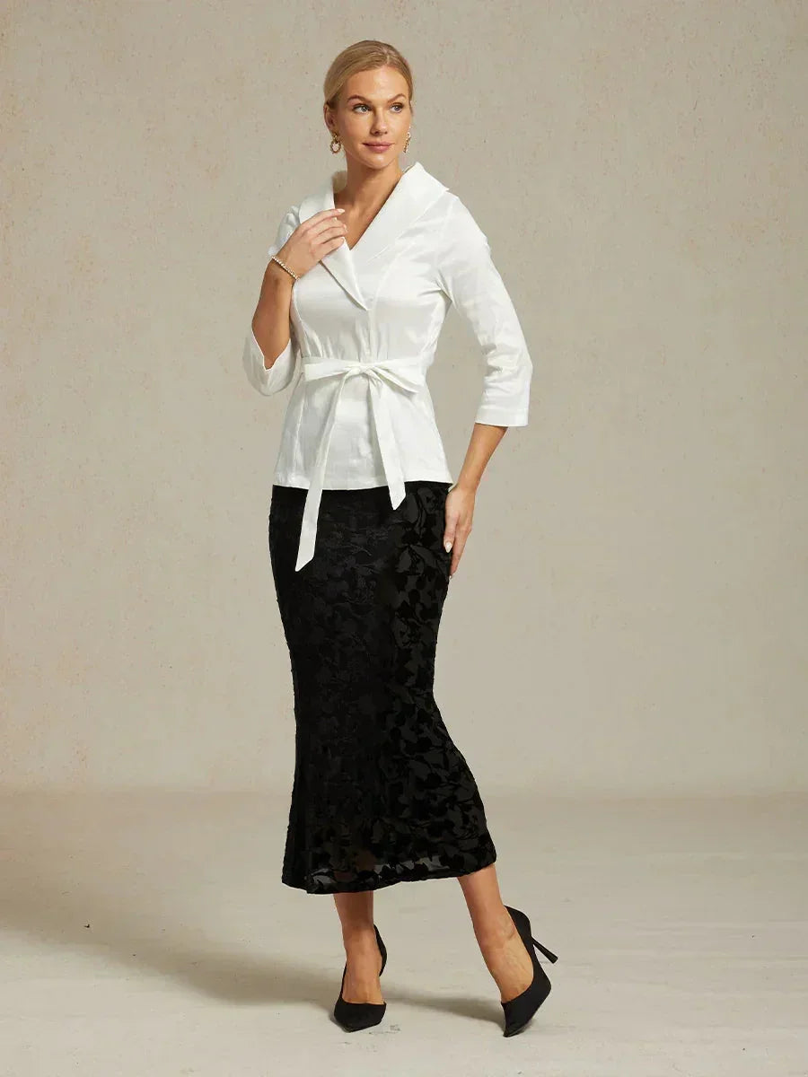 Long Floral Skirt with Fishtail