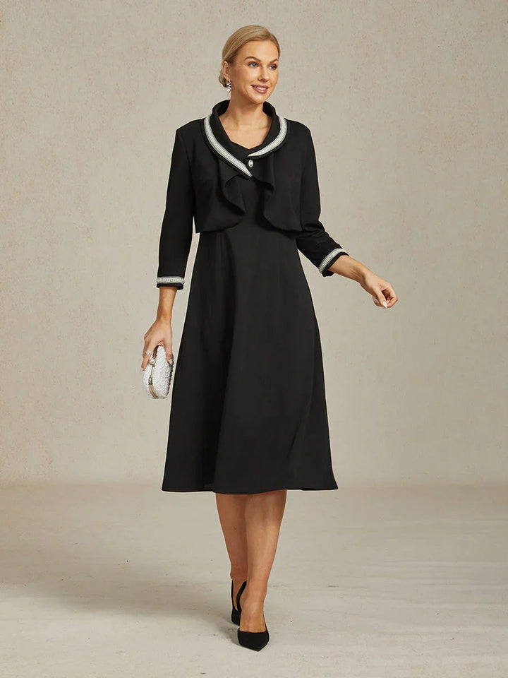 Elegant Stretch Beaded Jacket with Two-Way Styling