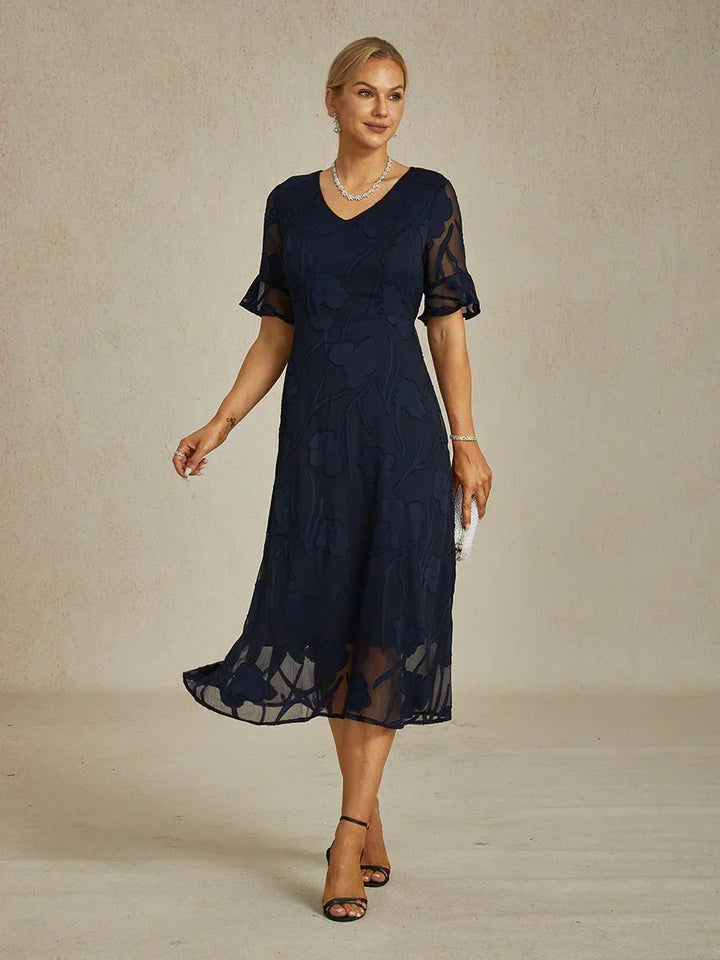 Floral Midi Semi Formal Dress