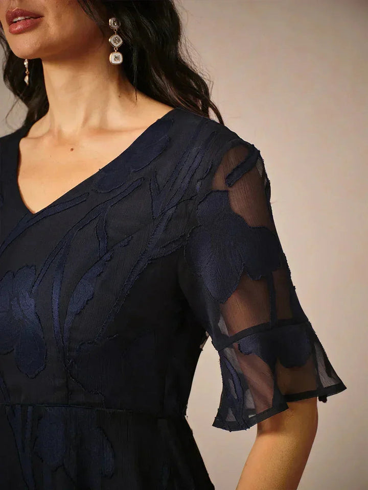 Floral Midi Semi Formal Dress