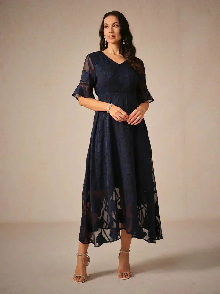 Floral Midi Semi Formal Dress