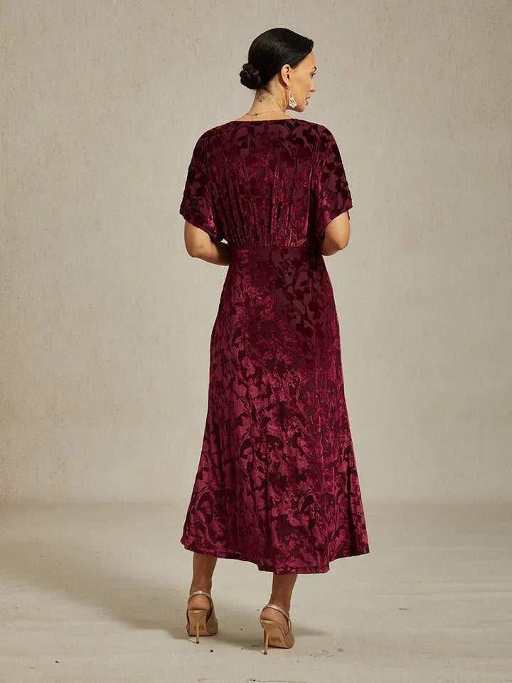 V-Neck Floral Maxi Dress