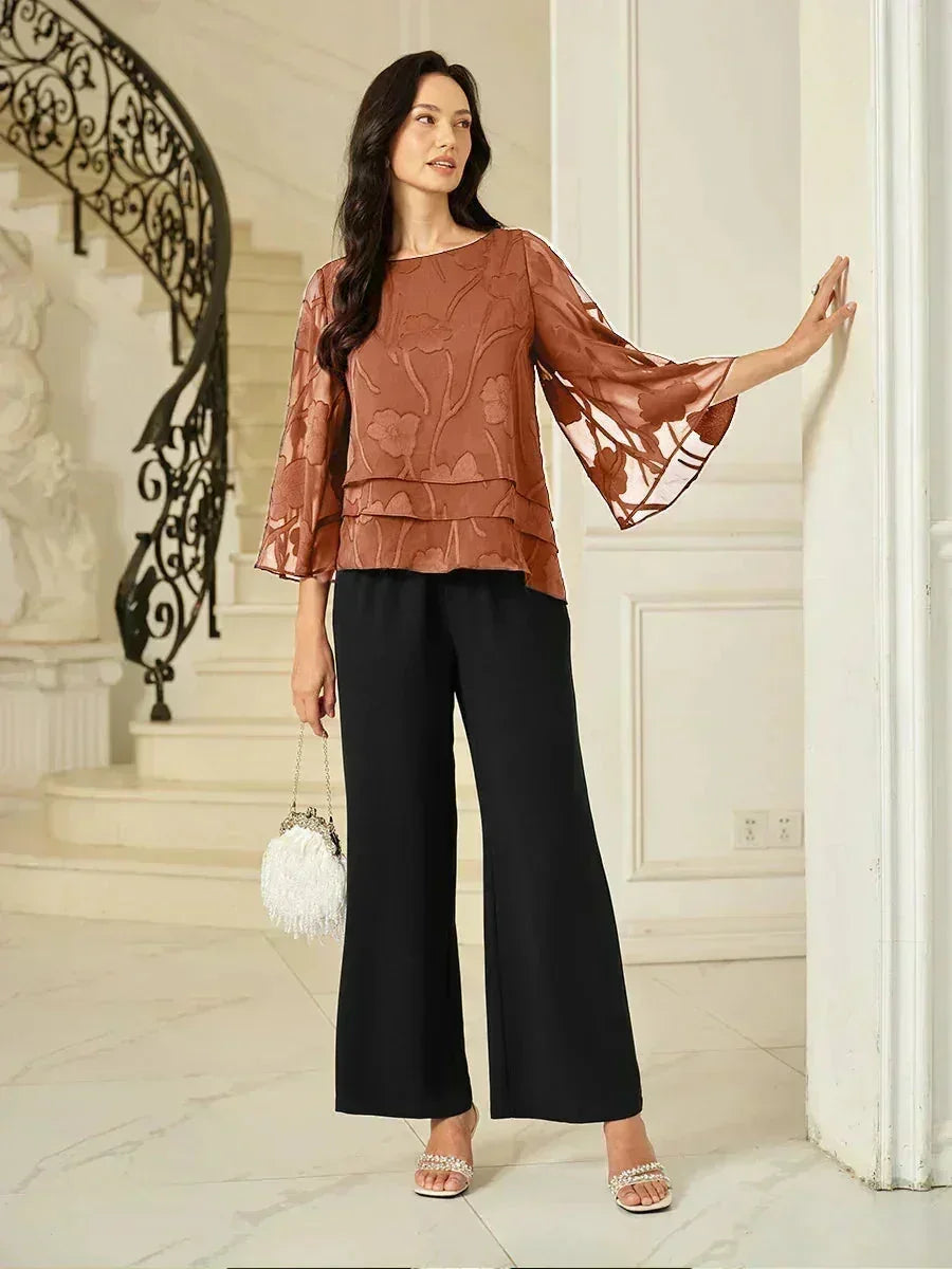 Chiffon Floral Layered Blouse