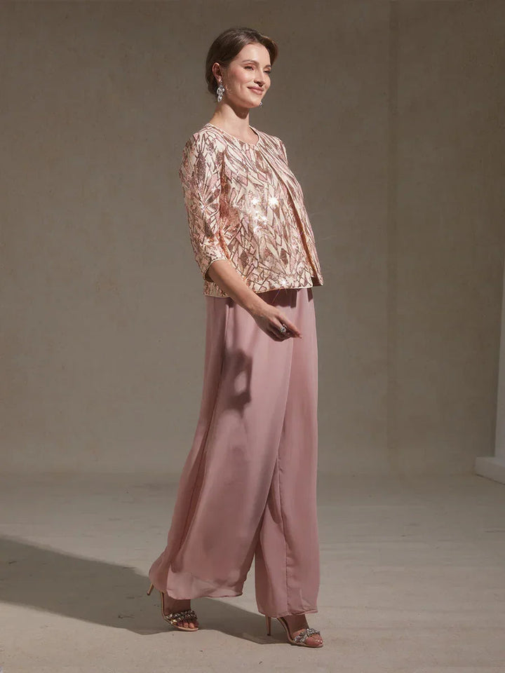 Sequin Beaded Mock Twinset Top
