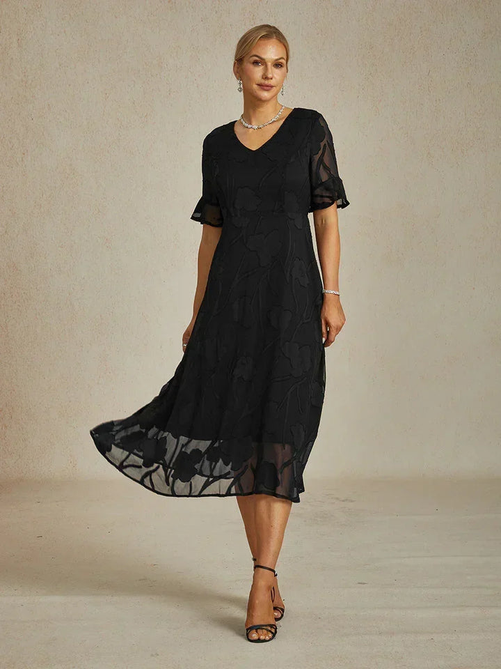Floral Midi Semi Formal Dress