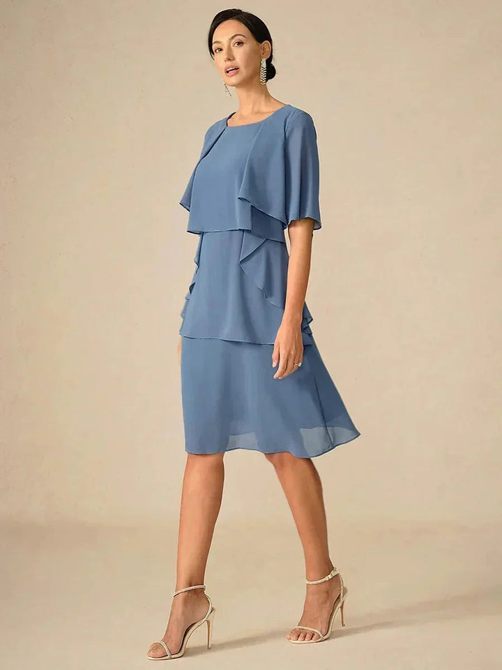 Elegant Layered Chiffon Dress