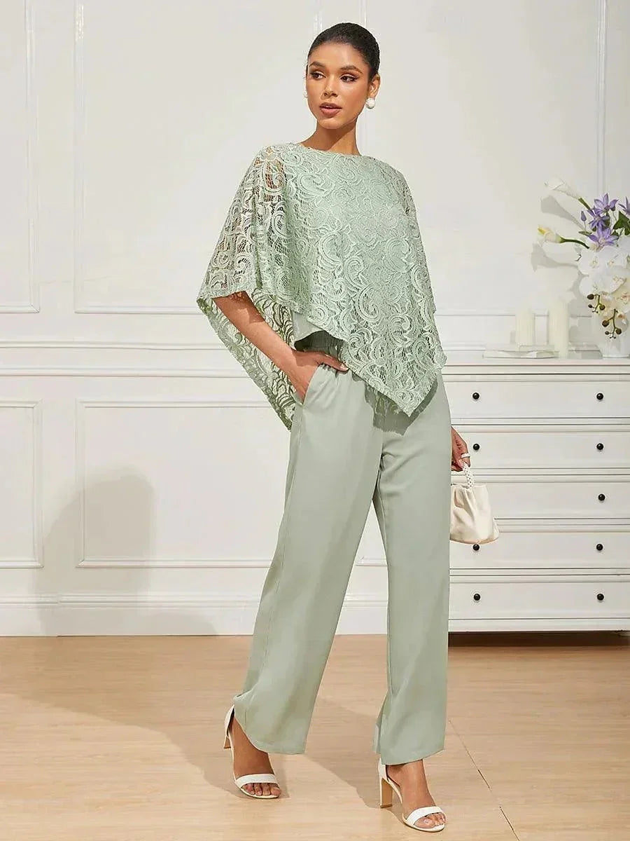 Elegant Lace Batwing Sleeve Top